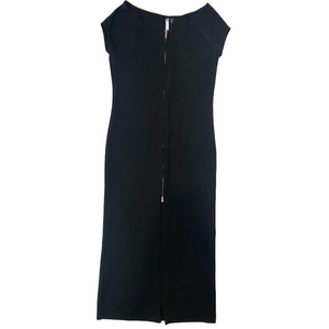 NWT Fashion Q Elegant Black Women's Dress with a two way zipper, Size S
